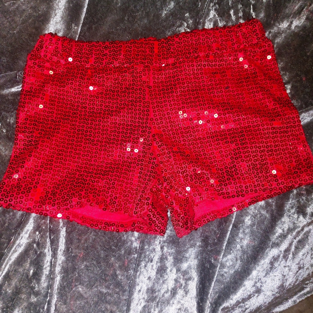 Red Rave/costume booty shorts